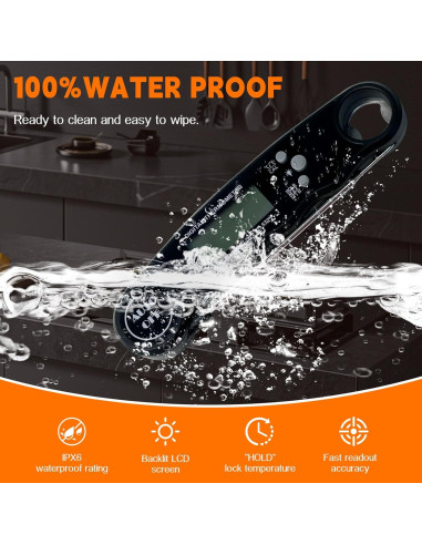 Termómetro Digital de Carne Goldgood DTH-138 Plegable Rojo