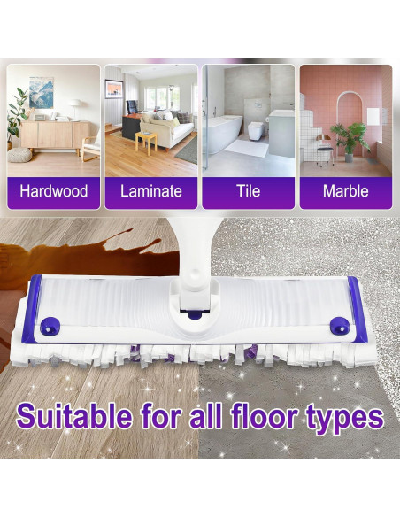 20 Almohadillas Desechables para Trapeador Eléctrico Swiffer