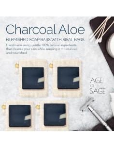Set de 4 Jabones Naturales Orgánicos Age of Sage - Carbón Aloe 2