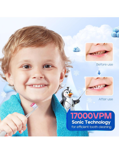 Cepillo de Dientes Eléctrico para Niños Seago SG-513 Rosa