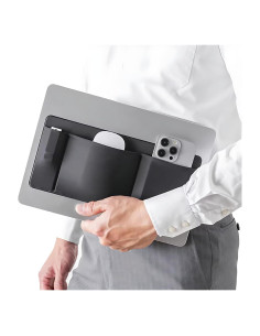 Organizador Adherible de 3 Bolsillos AMOZIFY para Laptop Negro