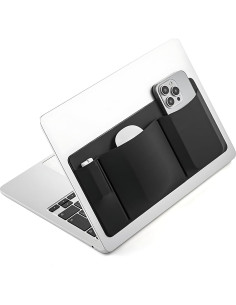 Organizador Adherible de 3 Bolsillos AMOZIFY para Laptop Negro 2