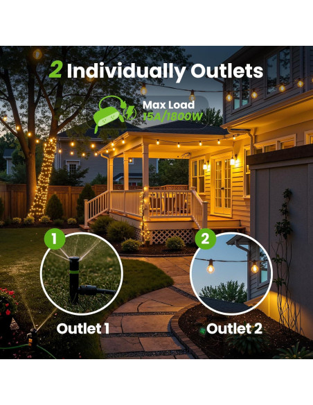 Enchufe Inteligente Exterior GHome Wi-Fi IP64 2 Tomas Control Voz