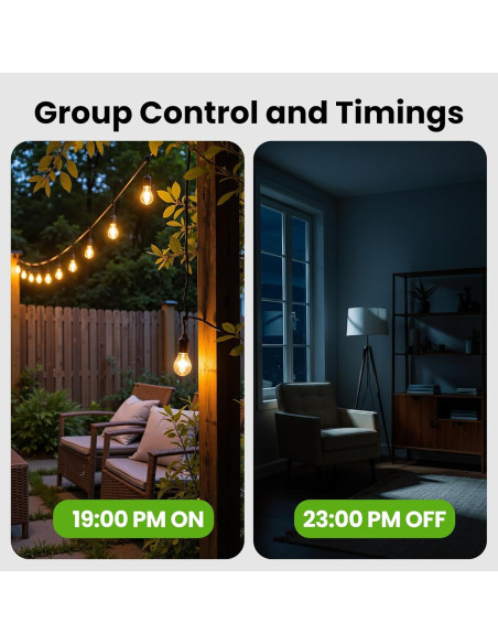 Enchufe Inteligente Exterior GHome Wi-Fi IP64 2 Tomas Control Voz