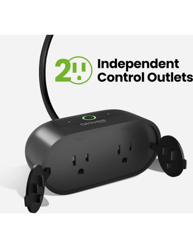 Enchufe Inteligente Exterior GHome Wi-Fi IP64 2 Tomas Control Voz