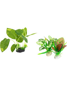 Plantas Artificiales para Acuario Vtapliea 3PCS Verde 2