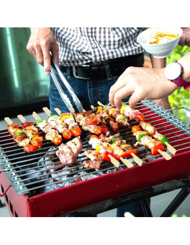 100 Pinchos de Bambú para Aperitivos 12 cm Libemskix