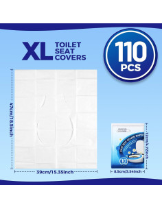 Cubiertas de Asiento de Inodoro Desechables YGDZ XL 110 Pcs 2