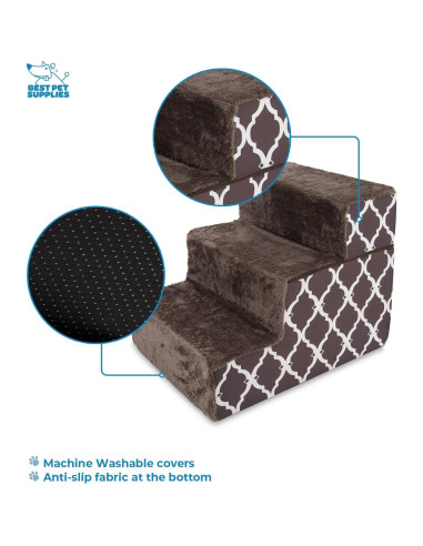 Cubierta Plegable para Escaleras de Mascotas Best Pet 3 Escalones