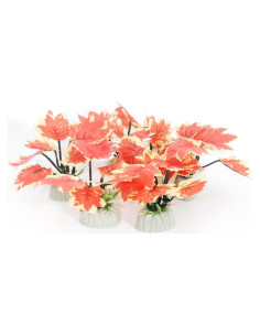 6 Plantas de Acuario de Plástico Vtapliea - Decoración Roja