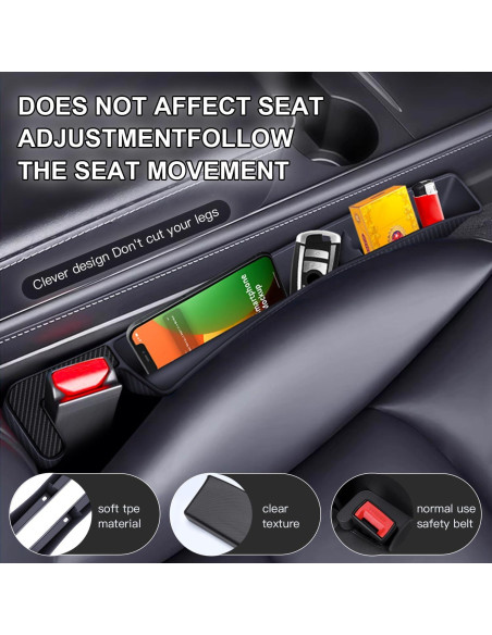 Organizador de Relleno Espacio Asientos Coche ONISMEZ 2PCS USB