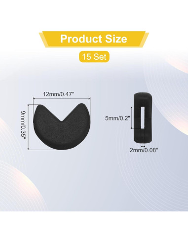 Retenedor de Gafas de Silicona PATIKIL - 15 Pares Antideslizante