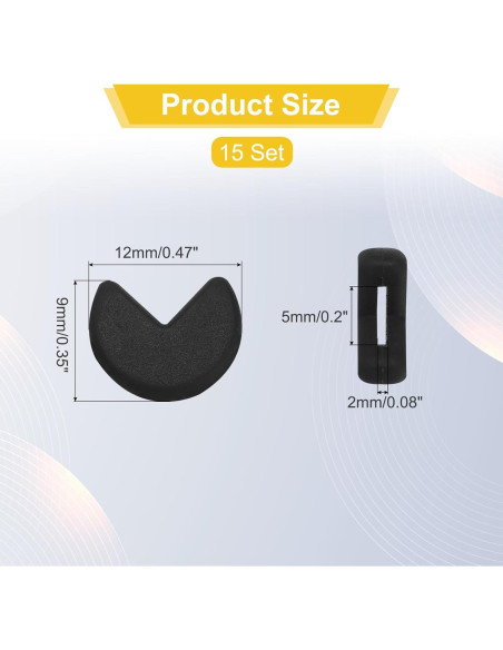 Retenedor de Gafas de Silicona PATIKIL - 15 Pares Antideslizante