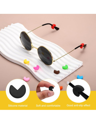 Retenedor de Gafas de Silicona PATIKIL - 15 Pares Antideslizante