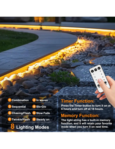 Luces de Cuerda LED OMIKA 30.48m 2700K IP68 Blanco Cálido