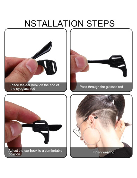 Retenedor de Gafas de Silicona PATIKIL - 15 Pares Antideslizante