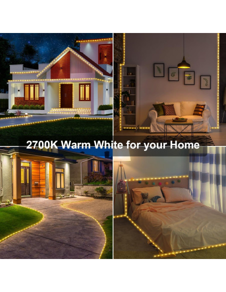 Luces de Cuerda LED OMIKA 30.48m 2700K IP68 Blanco Cálido