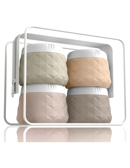 Contenedores de Viaje Silevoler 4 Tarros Silicona 50ml A prueba de Fugas