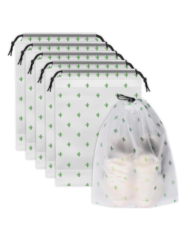 Bolsas para Zapatos de Viaje Cactus - 5 Piezas Impermeables 40x30cm
