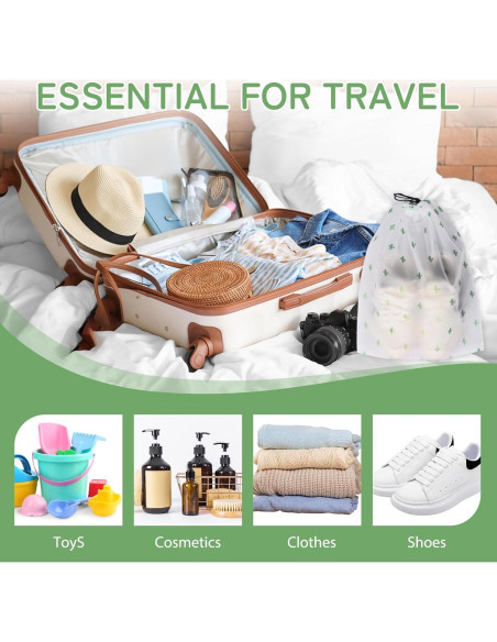 Bolsas para Zapatos de Viaje Cactus - 5 Piezas Impermeables 40x30cm