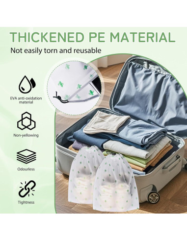 Bolsas para Zapatos de Viaje Cactus - 5 Piezas Impermeables 40x30cm