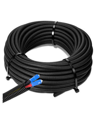Tubo de Loom de Cable Dividido Sasylvia 0.13 m x 91.44 m Negro