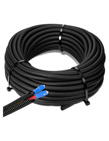 Tubo de Loom de Cable Dividido Sasylvia 0.13 m x 91.44 m Negro