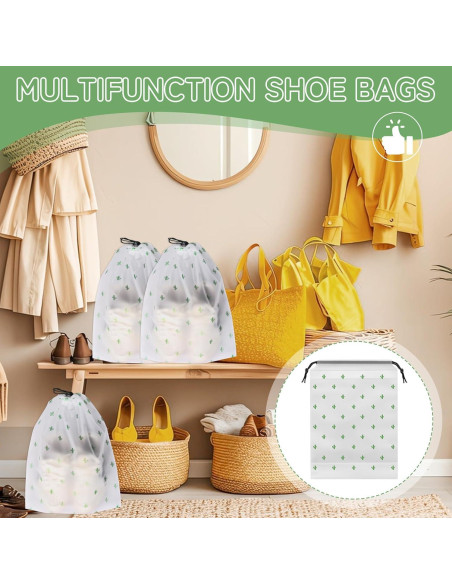 Bolsas para Zapatos de Viaje Cactus - 5 Piezas Impermeables 40x30cm