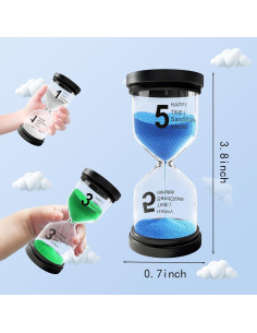 Temporizador de Arena YLTIMER 5 Minutos Azul Duradero 2