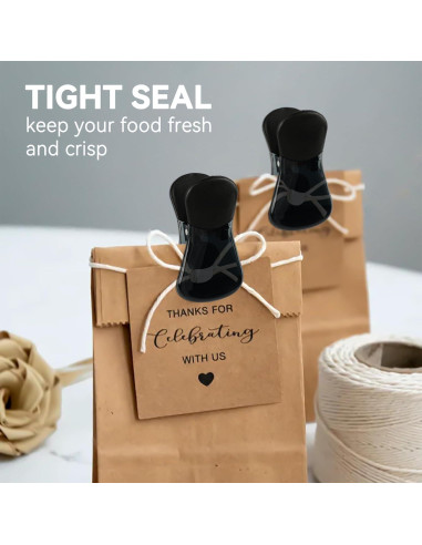 Clips Magnéticos de Refrigerador Yi Concept - Set de 6 Negro