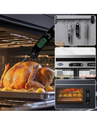 Termómetro Digital de Carne Goldgood DTH-138 Plegable Rojo