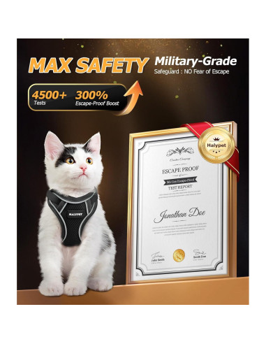 Arnés y Correa para Gato Halypet H600 Pro Negro XS