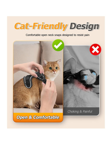 Arnés y Correa para Gato Halypet H600 Pro Negro XS