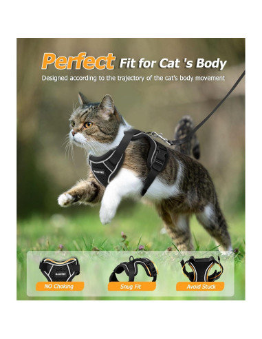 Arnés y Correa para Gato Halypet H600 Pro Negro XS