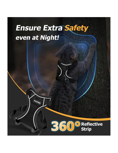 Arnés y Correa para Gato Halypet H600 Pro Negro XS