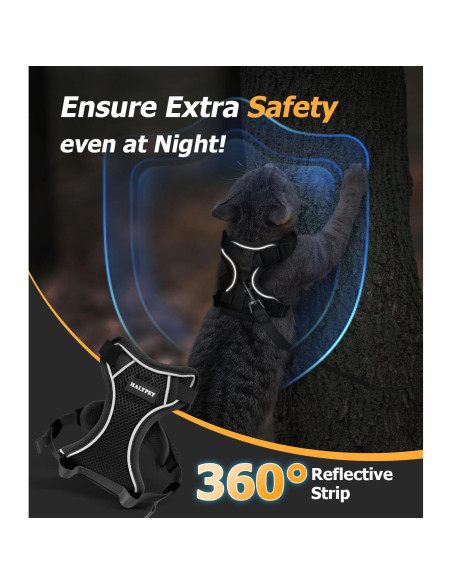 Arnés y Correa para Gato Halypet H600 Pro Negro XS