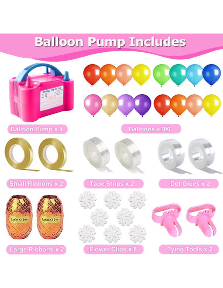 Bomba de Aire Eléctrica YehTrum 600W Portátil para Globos