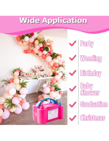 Bomba de Aire Eléctrica YehTrum 600W Portátil para Globos