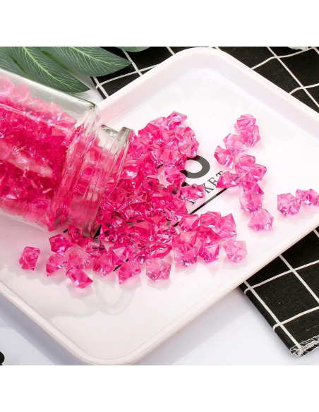 Cristales de Hielo Roto Acrílico TeeLiy 190 PCS 2.54 cm Ámbar