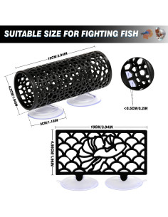 Accesorios para Acuarios Abizoo Betta - Túnel y Hamaca Negro 2