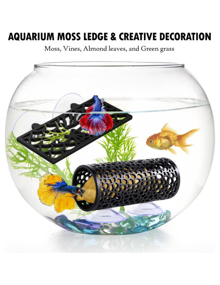 Accesorios para Acuarios Abizoo Betta - Túnel y Hamaca Negro