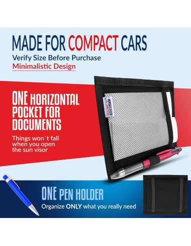 Organizador de Visera de Auto Fancy Mobility MVO-B-001 Negro