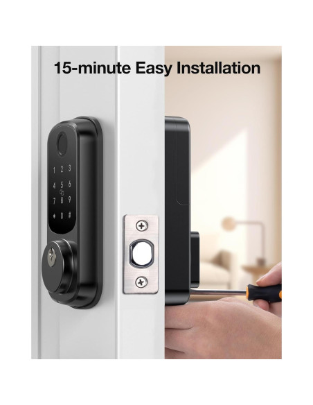 Cerradura Inteligente SohoTeco F2228 con Huella Dactilar y App