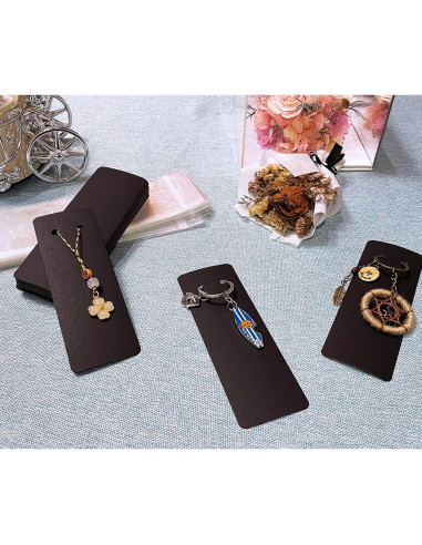 120 Tarjetas de Exhibición y Bolsas Autocierre SHOLIFAS Negro