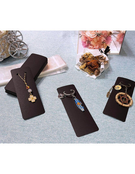 120 Tarjetas de Exhibición y Bolsas Autocierre SHOLIFAS Negro