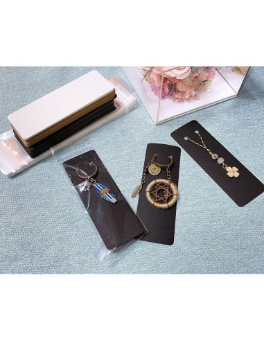 120 Tarjetas de Exhibición y Bolsas Autocierre SHOLIFAS Negro