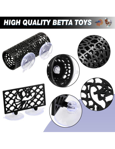 Accesorios para Acuarios Abizoo Betta - Túnel y Hamaca Negro