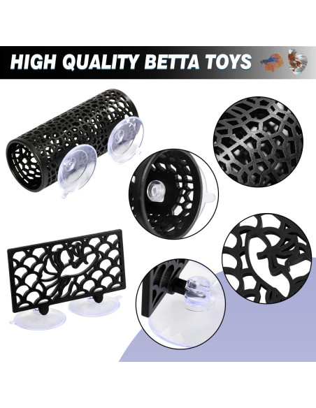 Accesorios para Acuarios Abizoo Betta - Túnel y Hamaca Negro