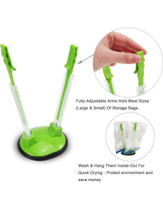 Soporte de Bolsa de Alimentos Ruibo - Paquete de 2 Verde 2