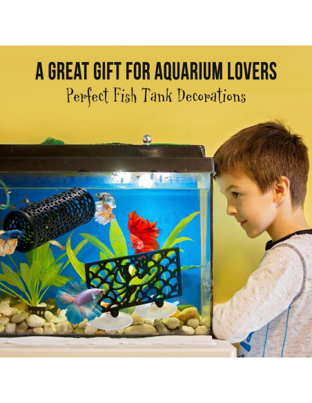 Accesorios para Acuarios Abizoo Betta - Túnel y Hamaca Negro